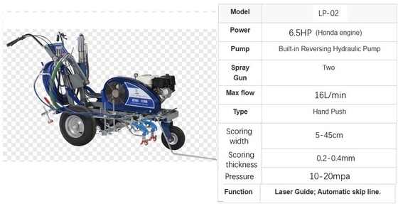 Driving Type Cold Spray Road Marking Machine  Powered By A GX200 Honda 6.5Hp Gasoline Engine