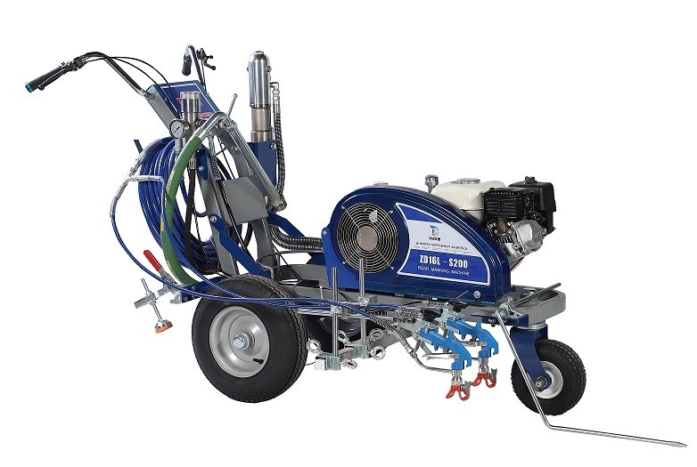 Cold Spray Road Marking Machine with 2pcs Paint Plunger Pump