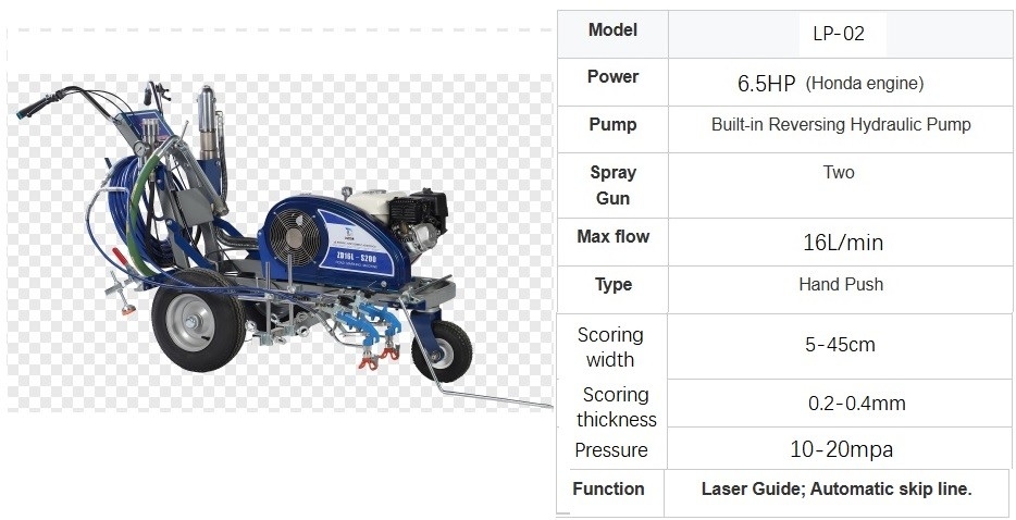 Driving Type Cold Spray Road Marking Machine  Powered By A GX200 Honda 6.5Hp Gasoline Engine